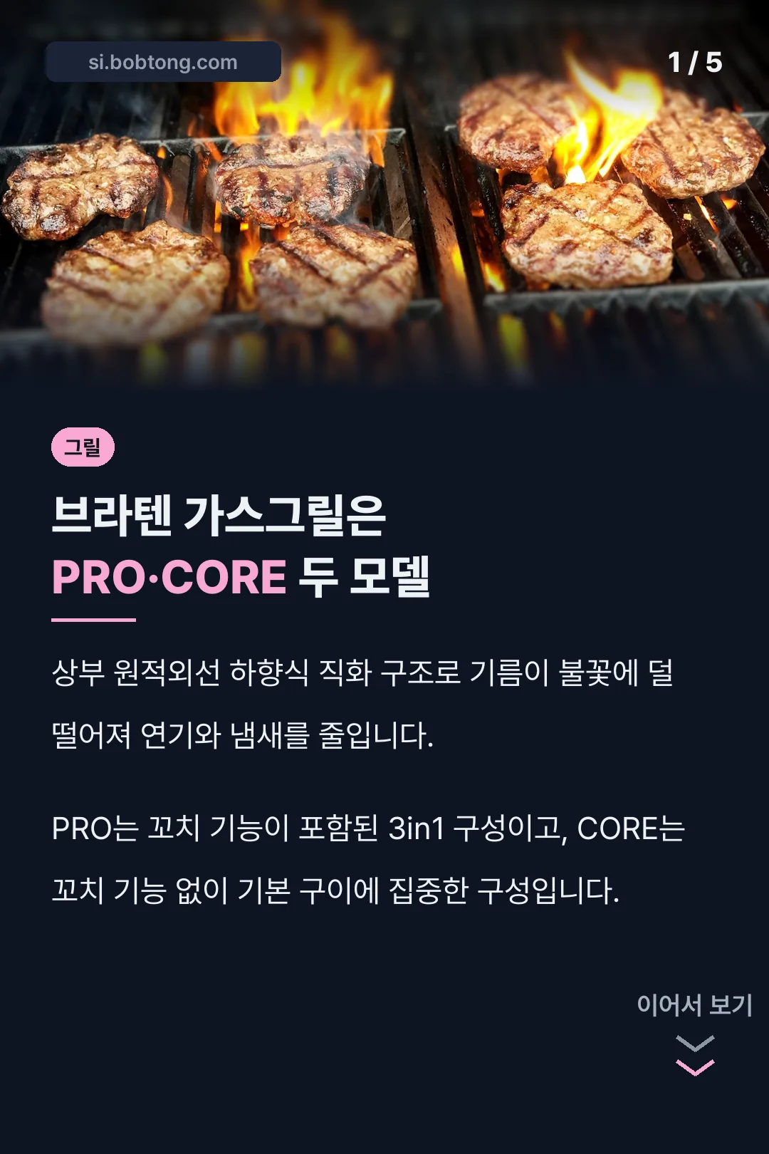 브라텐 가스그릴 PRO CORE 비교