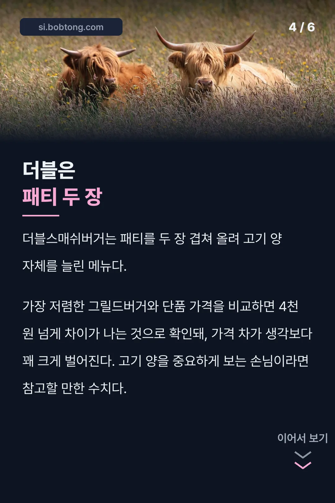 더블스매쉬버거 패티 구성