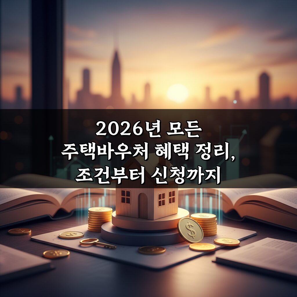 2026년 모든 주택바우처 혜택 정리, 조건부터 신청까지