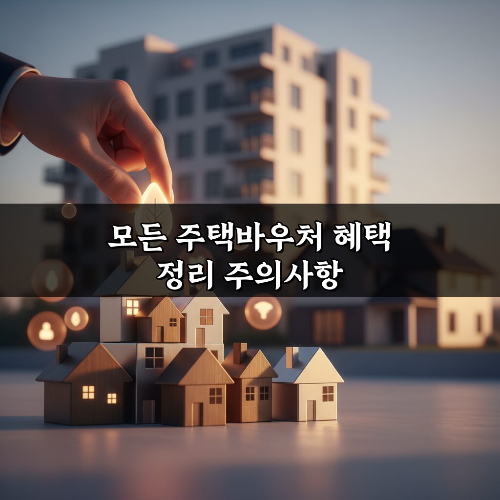 2026년 모든 주택바우처 혜택 정리, 조건부터 신청까지
