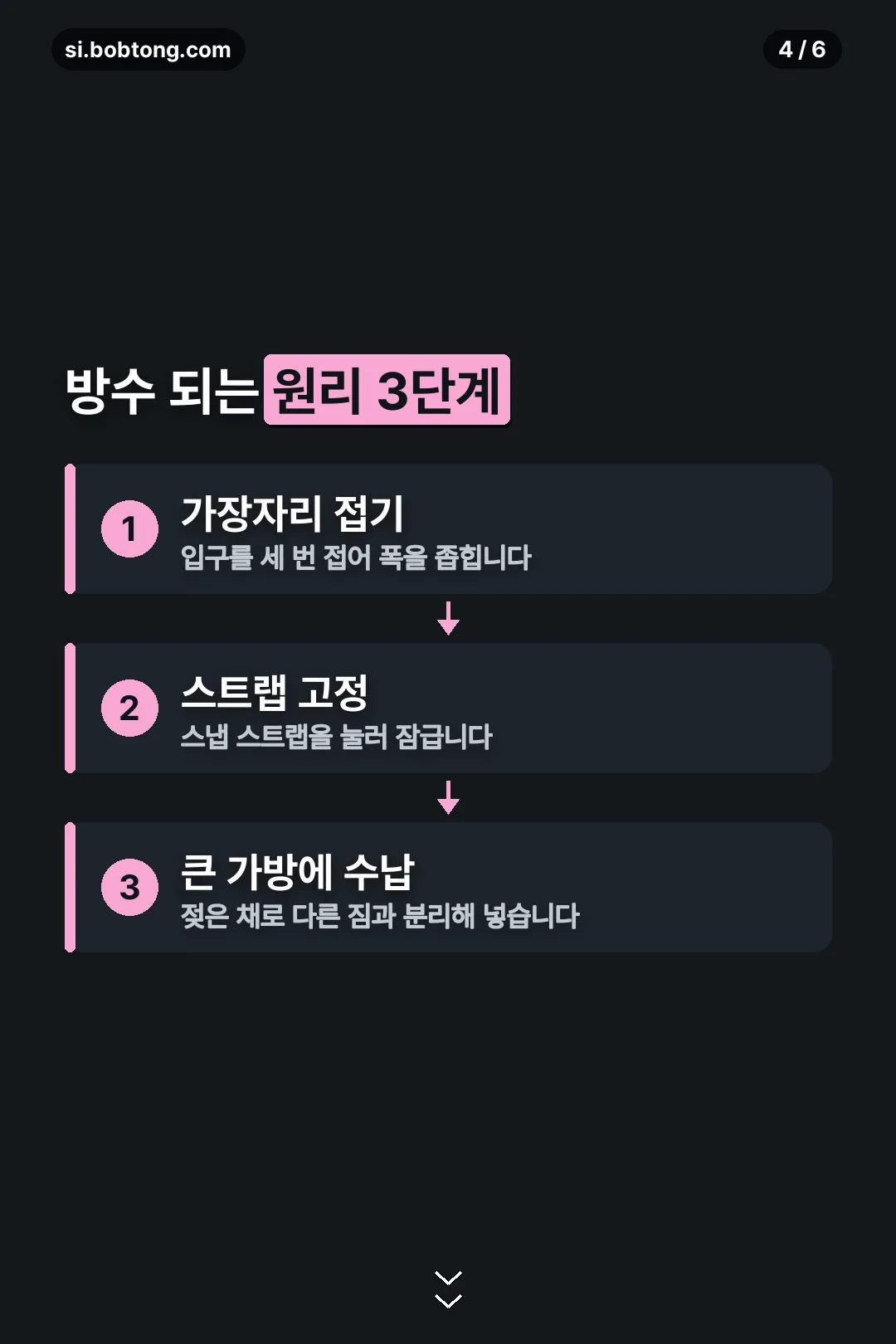 방수 원리 3단계