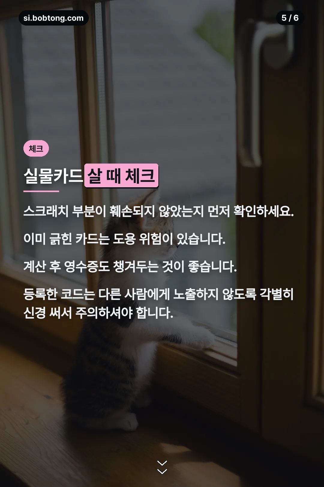 실물카드 체크포인트