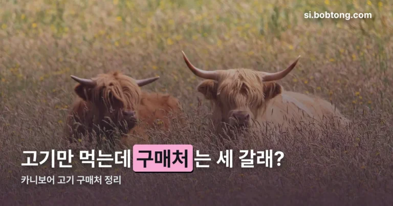 카니보어 고기 구매처 정리 썸네일